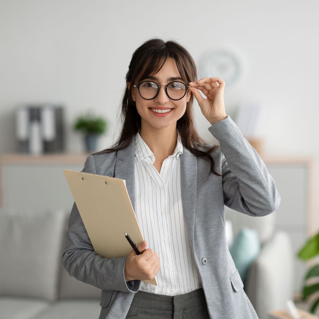 young woman office